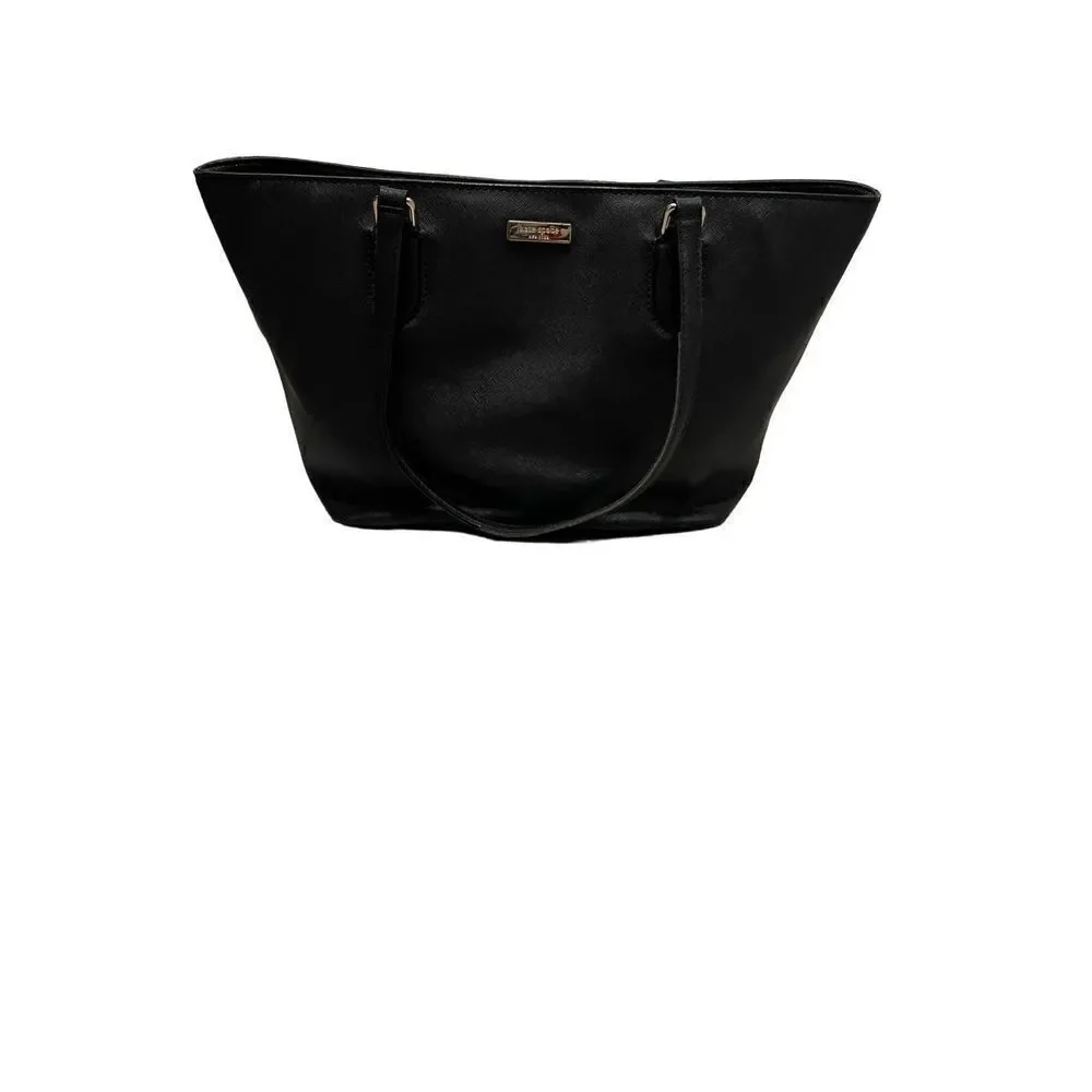 Kate Spade Black Leather Zip Tote
